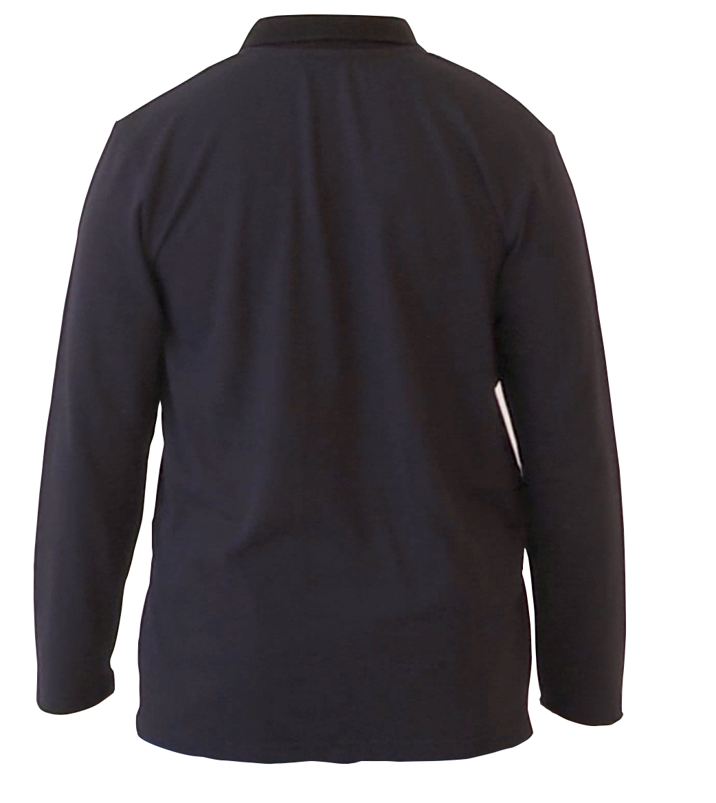 ESD Polo-Shirt Back AQGZ Long Sleeve Pocket ATS16 Fabric Black Unisex 4XL - 473.AQGZ-ATS16-BK4XL